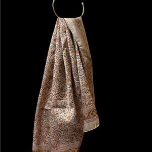 100% Silk Priyadarshini Floral Scarf